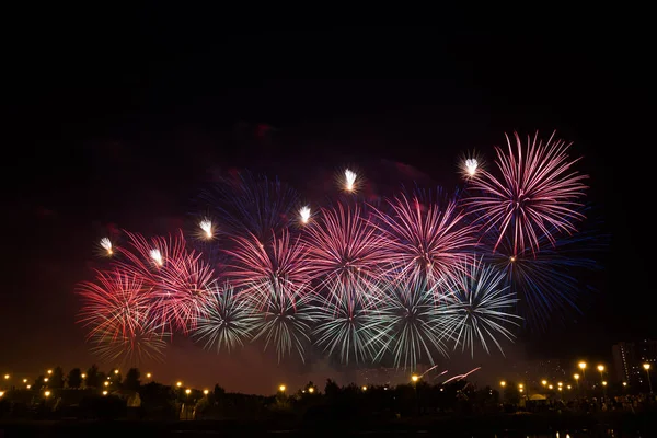 Fireworks River — Stock Photo, Image