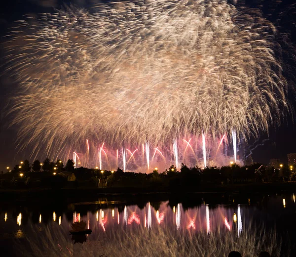 Fireworks River — Stock Photo, Image