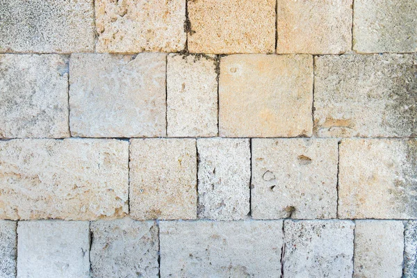 Vieux Mur Briques Grès Par Une Journée Ensoleillée Fragment Vieille — Photo