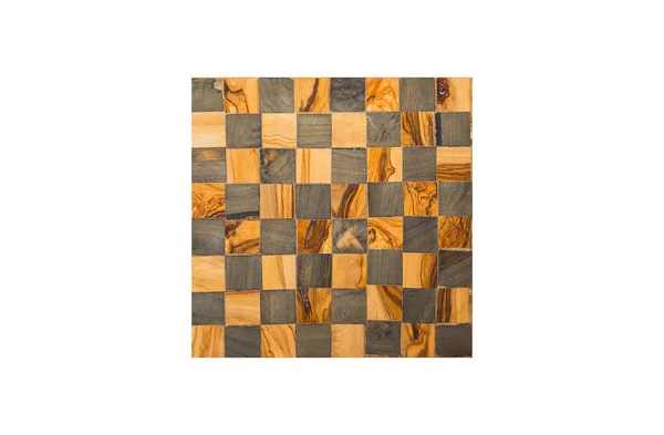 Wooden Chess Hand Made Fragment Isolated White Background — Stok fotoğraf