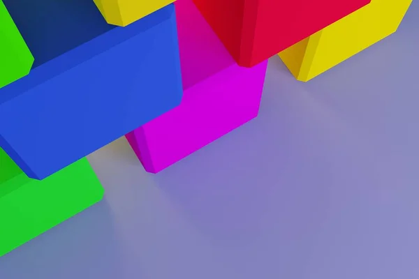 Farbige Dreidimensionale Kinderwürfel Abstrakte Illustration Darstellung — Stockfoto