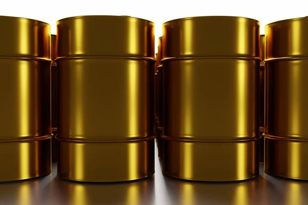 Barril Petróleo Brillante Oro Representación Fondo Abstracto Del Negocio — Foto de Stock