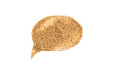 Düşüncelerin kum bulutu, yazları sahilde iletişim konsepti, tatilde çıkmak, evdeki yalnızlık sırasında düşünceler..