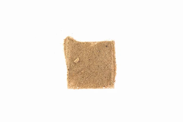 Sabbia Quadrata Rettangolare Astratta Semplice Cornice Figura Isolata Uno Sfondo — Foto Stock