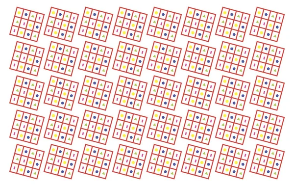 Yaratıcılık için farklı renklerin merkezinde basit şekiller bulunan geometrik şekillerin arkaplanı