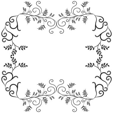 Yaratıcılık ve tasarım için çiçek süsü eklenmiş desenli bir çerçeve.