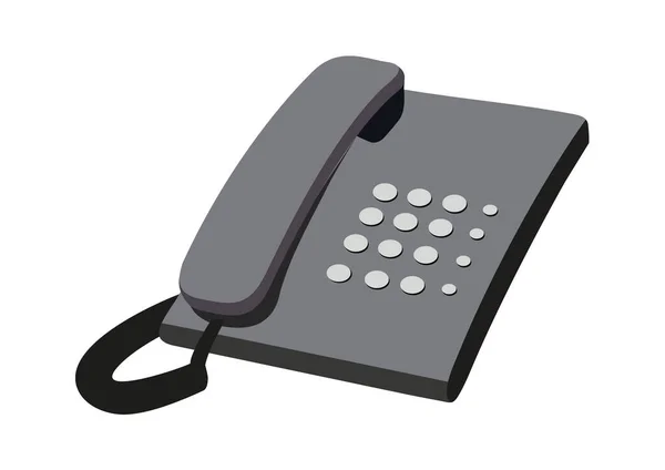 Viejo Teléfono Pulsador Para Comunicación Casa Las Instalaciones Oficina — Archivo Imágenes Vectoriales