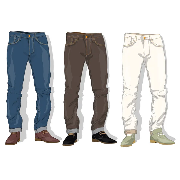 Jeans masculinos. Vetor . —  Vetores de Stock
