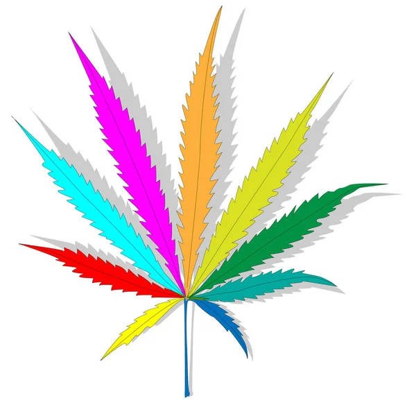 Cannabis leaf vektor isolerade — Stock vektor