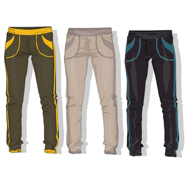 Pantaloni sport / pantaloni . — Vector de stoc