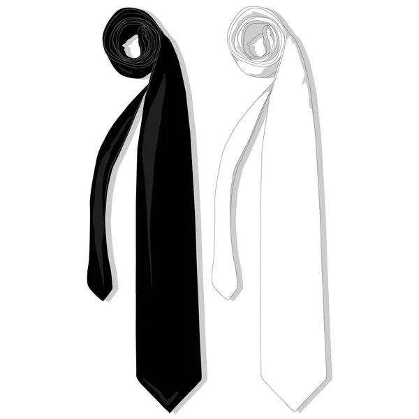 Moda kravat seti. Vektör. — Stok Vektör