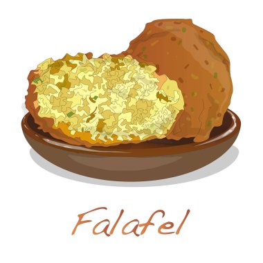 Beyaz bir arka plan üzerinde izole falafel topları