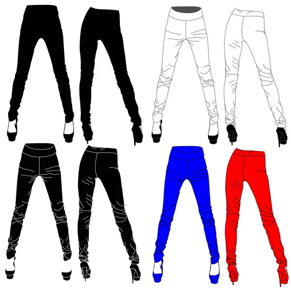 Mujer leggings vector aislado . — Archivo Imágenes Vectoriales