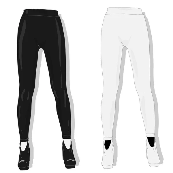 Donna leggings vettore isolato . — Vettoriale Stock