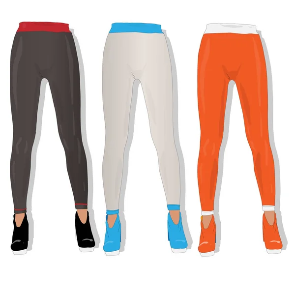 Mujer leggings vector aislado . — Archivo Imágenes Vectoriales