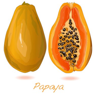 taze ve lezzetli papaya