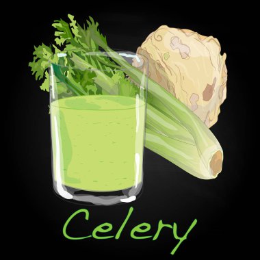 Kereviz illüstrasyon izole siyah.