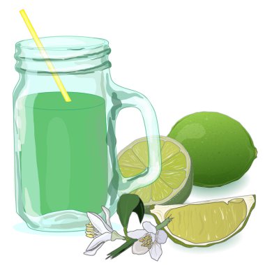 limon suyu ile cam. Taze limon.