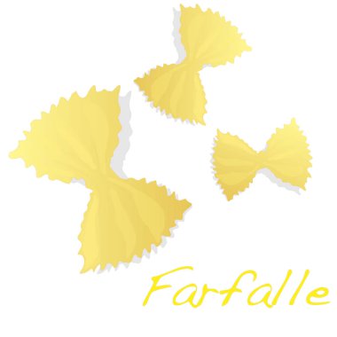 farfalle vektör görüntü illüstrasyon izole beyaz. 