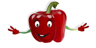 Çizgi film sebze görüntü izole