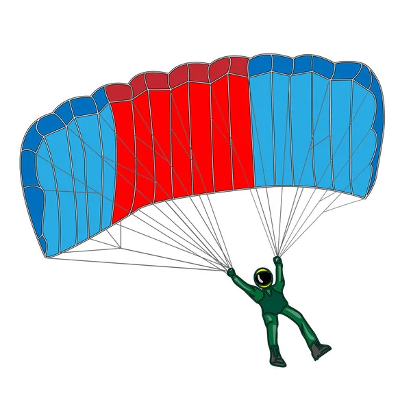 Beyaz arka plan üzerinde izole paraşüt — Stok fotoğraf
