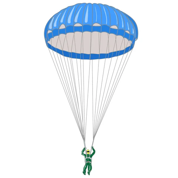 Beyaz arka plan üzerinde izole paraşüt — Stok fotoğraf