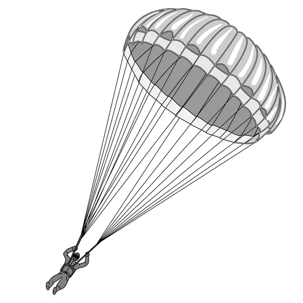 Parachute isolated on white background — Stock Photo, Image