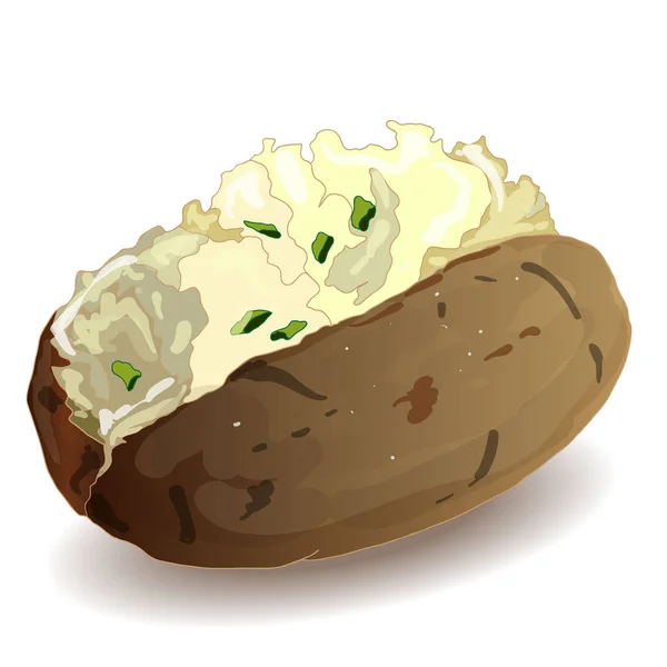 Картофельное барбекю на белом фоне — стоковое фото