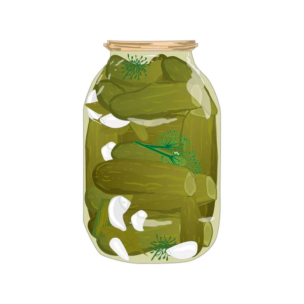 Pickles jar isolerade på vit bakgrund — Stockfoto