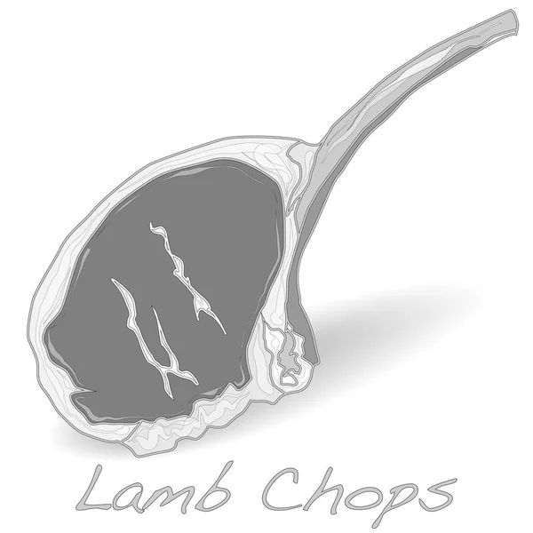 Illustration de steak isolé sur blanc . — Photo