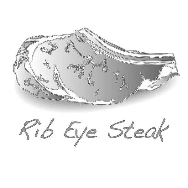 Afbeelding van biefstuk geïsoleerd op wit. — Stockfoto