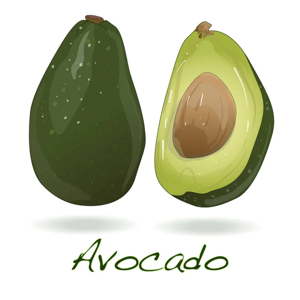 Avocado geïsoleerd op wit — Stockfoto