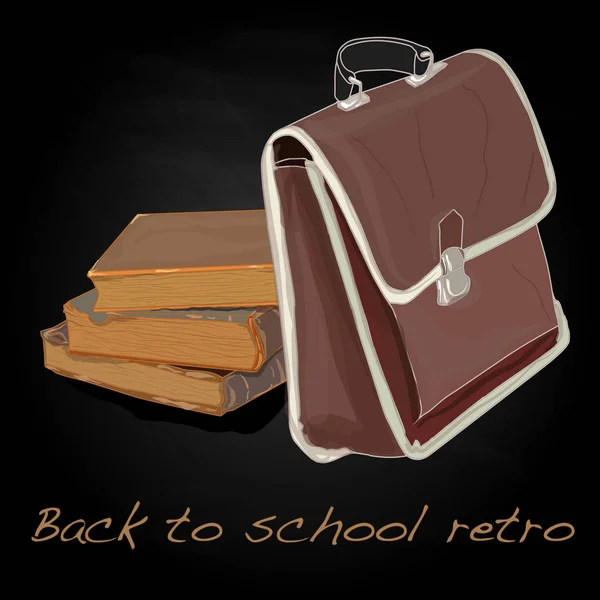 Powrót do szkoły retro wektor — Zdjęcie stockowe