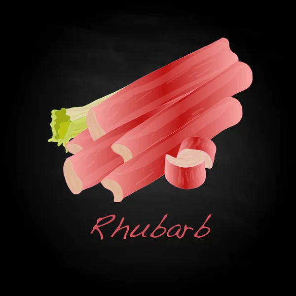Ілюстрація Rhubarb ізольована на білому . — стокове фото