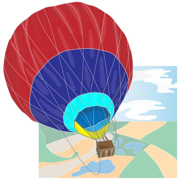 Αερόστατο ζεστού αέρα / Μονγκολφιέ διάνυσμα — Φωτογραφία Αρχείου