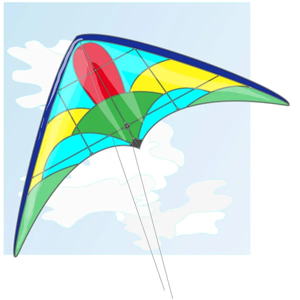 Kite. Illustration of colorful kite — Stock Photo, Image