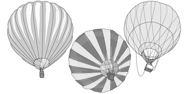 Balão de ar quente / vetor montgolfier — Fotografia de Stock