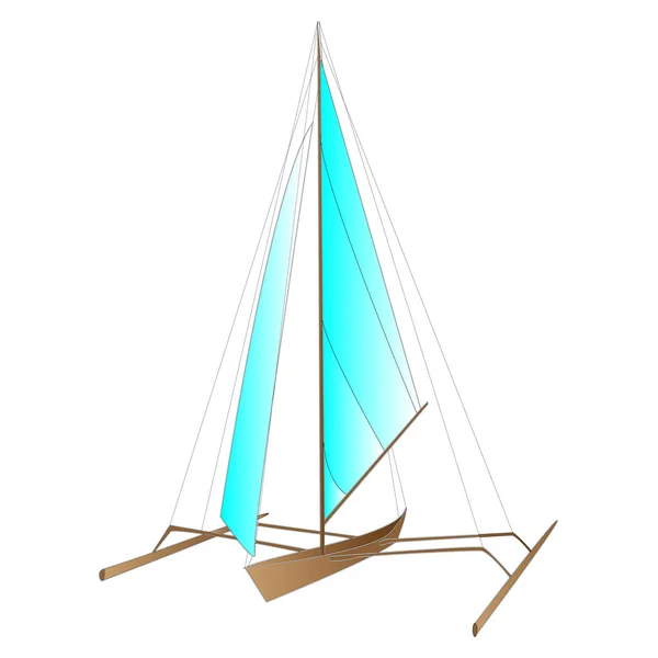 Морський човен ілюстрація ізольована на білому . — стокове фото