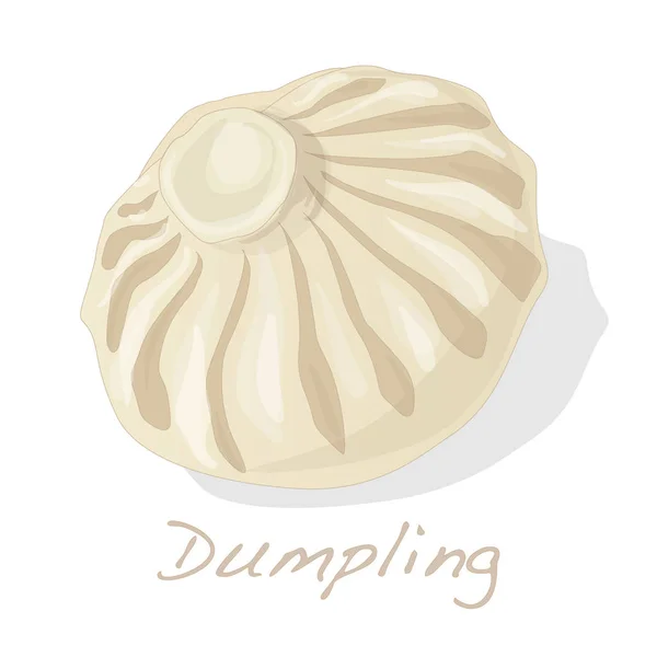 Ilustração do Dumplin. ilustração isolado no branco . — Fotografia de Stock