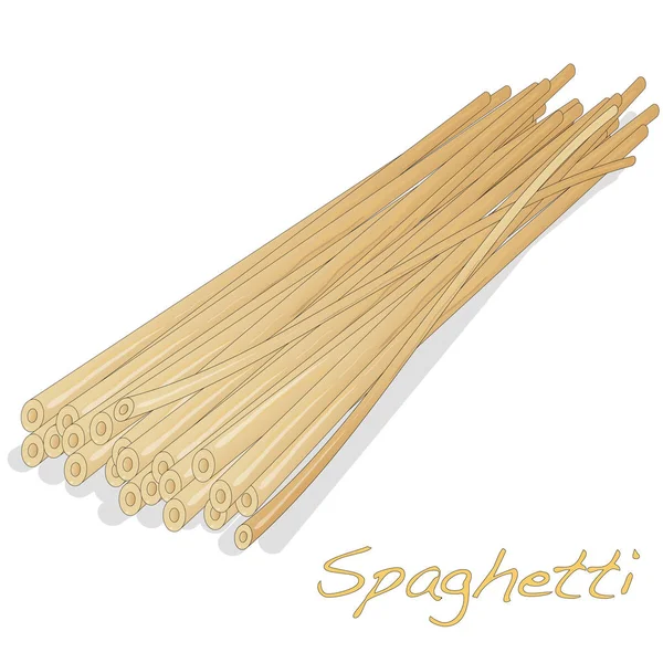 Pasta. Spaghetti Ilustración aislada en blanco . —  Fotos de Stock