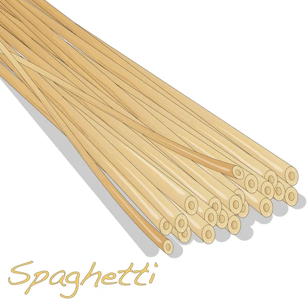 Pasta. Spaghetti Ilustración aislada en blanco . — Foto de Stock