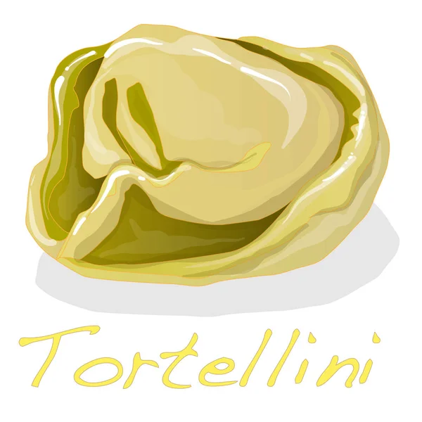 Tortellini Italiano Ilustração isolada em branco . — Fotografia de Stock