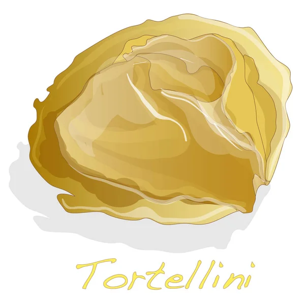 Tortellini Italiano Ilustração isolada em branco . — Fotografia de Stock
