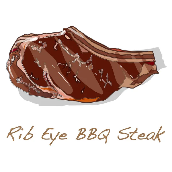 Steak Bbq ilustrace izolované. — Stock fotografie