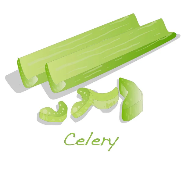 Green fresh celery isolated on white. — Stock Photo, Image