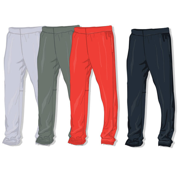 Sport trousers / pants.  Illustration isolated.