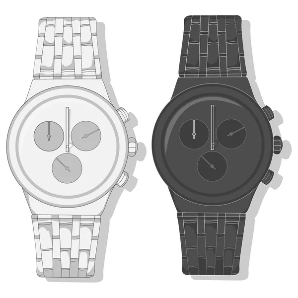 Los hombres reloj clásico design.Illustration aislado . —  Fotos de Stock