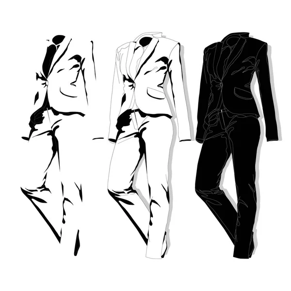 Vestito femminile. Collezione di vestiti. Illustrazione isolata . — Foto Stock