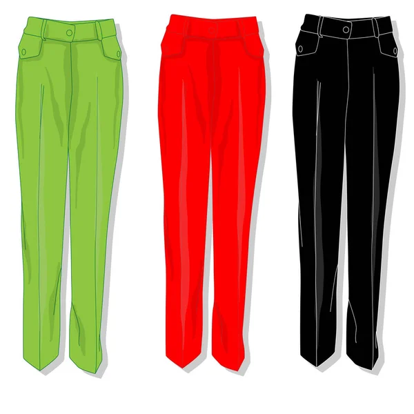Trousers. Female's clothes. Illustration isolated. — Stock Photo, Image
