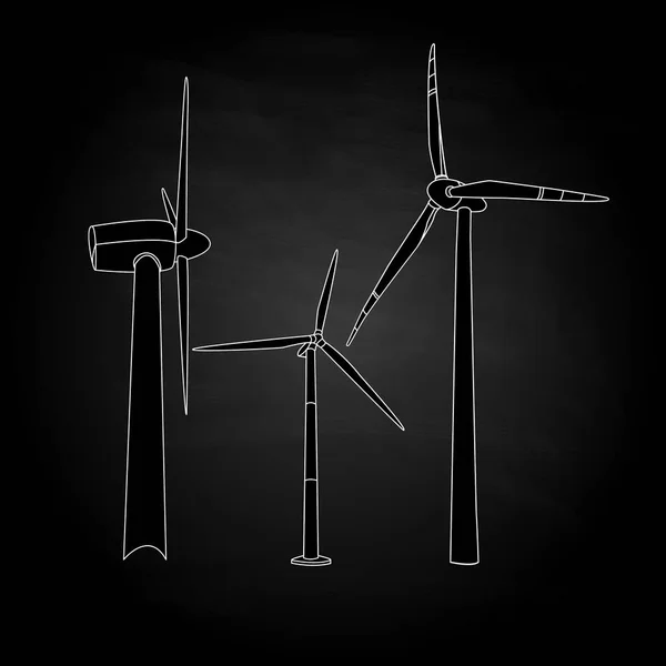 Ilustração da turbina eólica isolada . — Fotografia de Stock